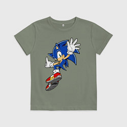 Футболка хлопковая детская Sonic, цвет: авокадо