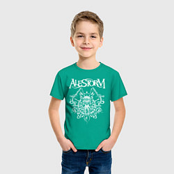Футболка хлопковая детская Alestorm: Pirate Bay, цвет: зеленый — фото 2