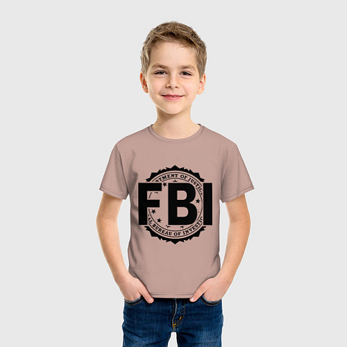 Детская футболка FBI Agency / Пыльно-розовый – фото 3