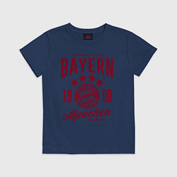 Футболка хлопковая детская Bayern Munchen 1900, цвет: тёмно-синий