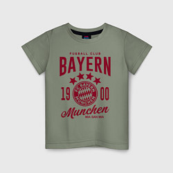 Футболка хлопковая детская Bayern Munchen 1900, цвет: авокадо