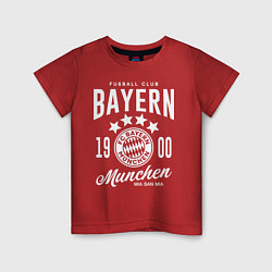 Футболка хлопковая детская Bayern Munchen 1900, цвет: красный
