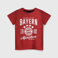 Футболка хлопковая детская Bayern Munchen 1900, цвет: красный