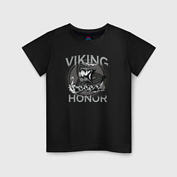 Футболка хлопковая детская Viking Honor, цвет: черный