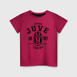 Футболка хлопковая детская Forza Juve 1897: Torino, цвет: маджента