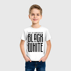 Футболка хлопковая детская Juventus: Black & White, цвет: белый — фото 2