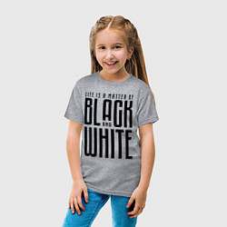 Футболка хлопковая детская Juventus: Black & White, цвет: меланж — фото 2