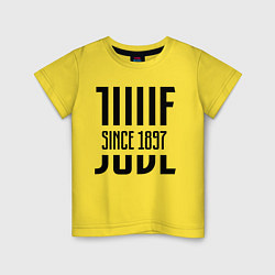 Футболка хлопковая детская Juve Since 1897, цвет: желтый