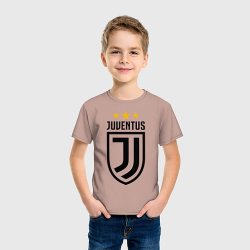Детская футболка Ювентус / Пыльно-розовый – фото 3