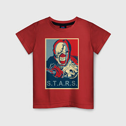 Футболка хлопковая детская STARS, цвет: красный