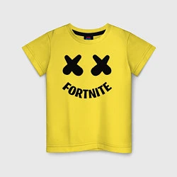 Футболка хлопковая детская FORTNITE x MARSHMELLO, цвет: желтый