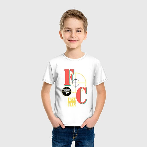 Детская футболка FaZe Clan Crosshair / Белый – фото 3