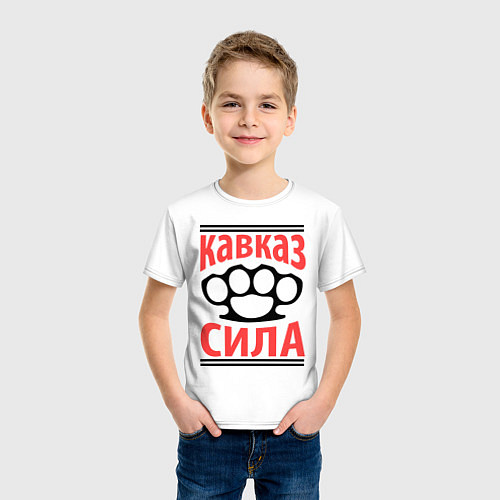 Детская футболка Кавказ сила / Белый – фото 3