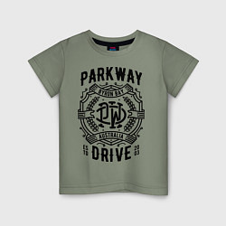 Футболка хлопковая детская Parkway Drive: Australia, цвет: авокадо