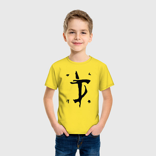 Детская футболка DOOM Slayer / Желтый – фото 3