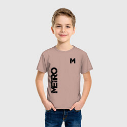 Футболка хлопковая детская METRO M, цвет: пыльно-розовый — фото 2