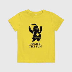 Футболка хлопковая детская Praise the Sun, цвет: желтый