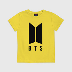 Футболка хлопковая детская BTS JIN, цвет: желтый