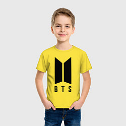 Футболка хлопковая детская BTS JIN, цвет: желтый — фото 2
