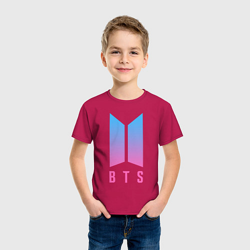Детская футболка BTS: Neon Jimin / Маджента – фото 3