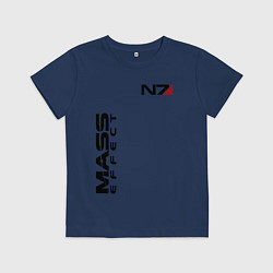 Футболка хлопковая детская MASS EFFECT N7, цвет: тёмно-синий