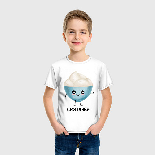 Детская футболка Смятанка / Белый – фото 3