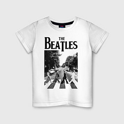 Футболка хлопковая детская The Beatles: Mono Abbey Road, цвет: белый