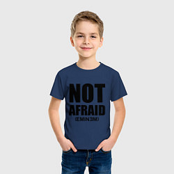 Футболка хлопковая детская Not Afraid, цвет: тёмно-синий — фото 2