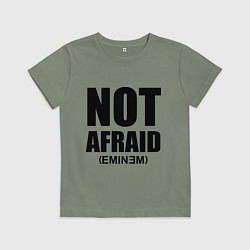 Футболка хлопковая детская Not Afraid, цвет: авокадо