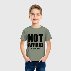 Футболка хлопковая детская Not Afraid, цвет: авокадо — фото 2