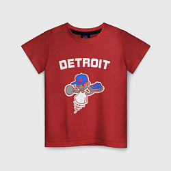 Футболка хлопковая детская Detroit, цвет: красный
