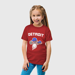 Футболка хлопковая детская Detroit, цвет: красный — фото 2