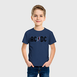 Футболка хлопковая детская AC/DC, цвет: тёмно-синий — фото 2