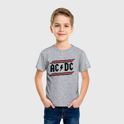 Футболка хлопковая детская AC/DC Voltage, цвет: меланж — фото 2