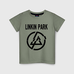 Футболка хлопковая детская Linkin Park, цвет: авокадо