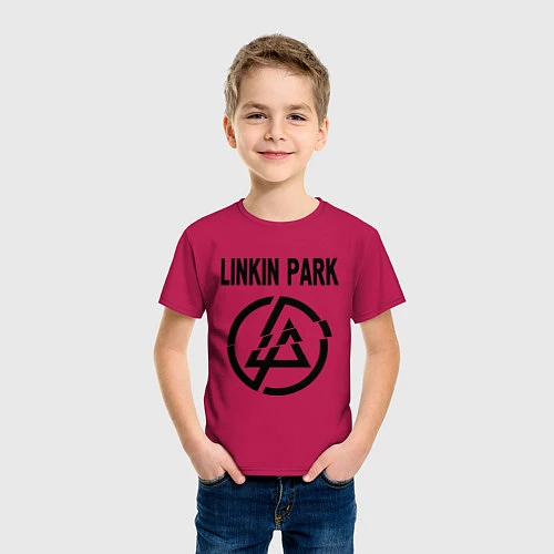 Детская футболка Linkin Park / Маджента – фото 3