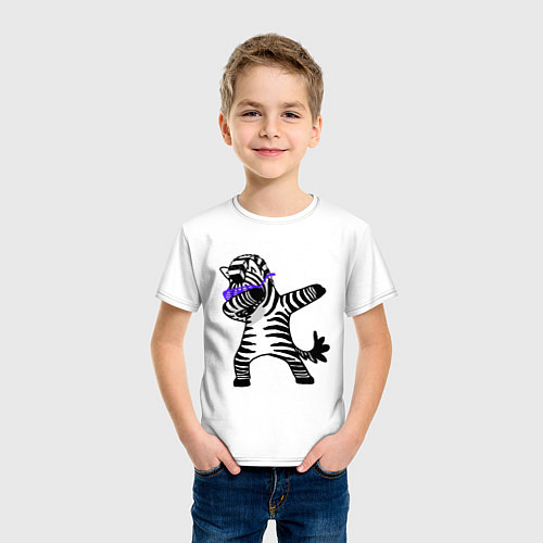 Детская футболка Zebra DAB / Белый – фото 3