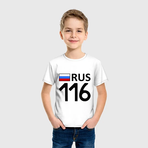 Детская футболка RUS 116 / Белый – фото 3