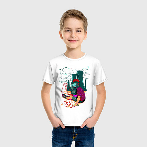 Детская футболка Help: Radioactive / Белый – фото 3