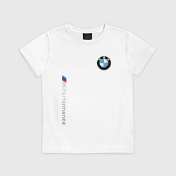 Футболка хлопковая детская BMW M PREFORMANCE, цвет: белый