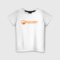 Футболка хлопковая детская Black Mesa: Research Facility, цвет: белый