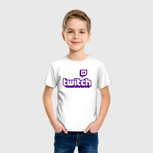 Детская футболка Twitch / Белый – фото 3