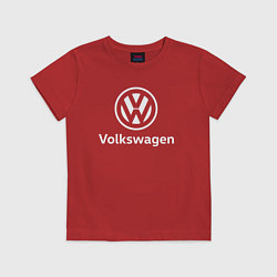 Футболка хлопковая детская VOLKSWAGEN, цвет: красный