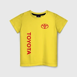 Футболка хлопковая детская TOYOTA, цвет: желтый