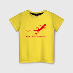 Футболка хлопковая детская AUDI, цвет: желтый