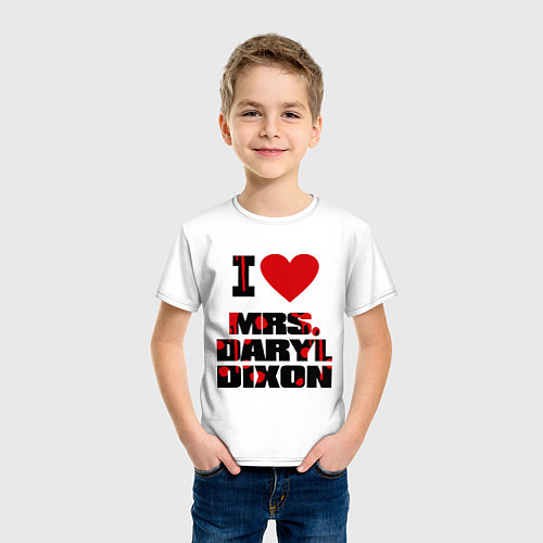 Детская футболка I love Daryl / Белый – фото 3