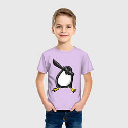 Футболка хлопковая детская DAB Pinguin, цвет: лаванда — фото 2