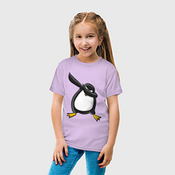 Футболка хлопковая детская DAB Pinguin, цвет: лаванда — фото 2