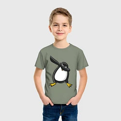 Футболка хлопковая детская DAB Pinguin, цвет: авокадо — фото 2