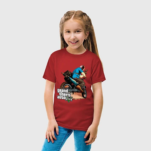 Детская футболка GTA 5: Motorbuster / Красный – фото 4